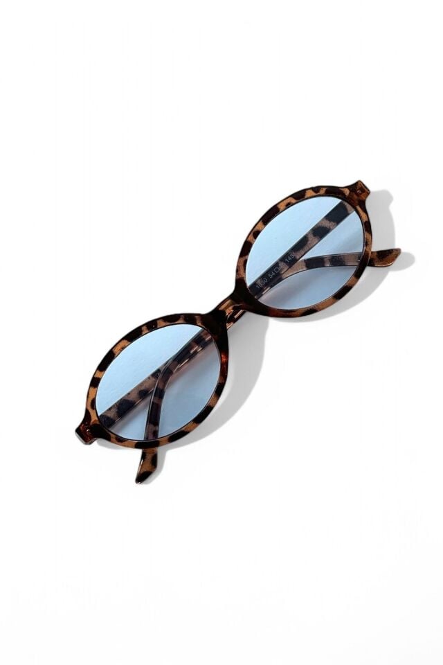 TR MİUX VERS2 LEOPAR MAVİ OVAL GÜNEŞ GÖZLÜĞÜ  KADIN MODERN YENİ SEZON REN EYEWEAR