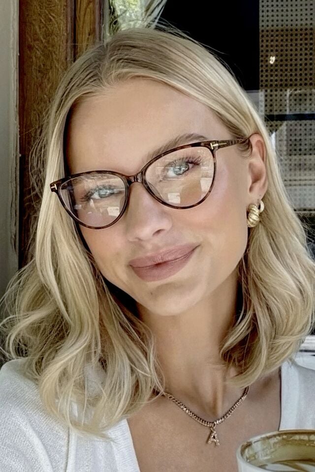 Frida Leopar Cat Eye Çerçeve Popüler Şeffaf Ekran Gözlüğü