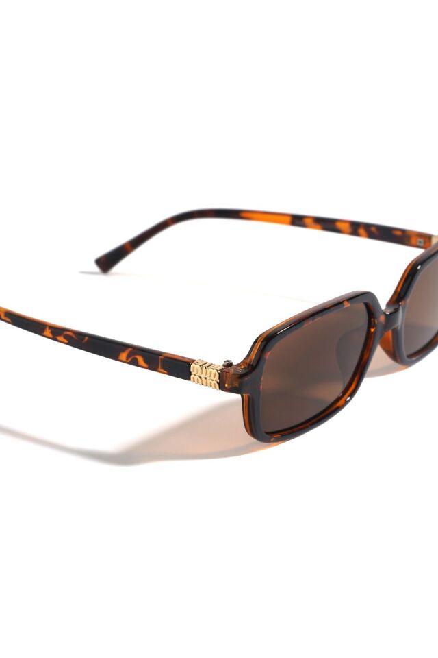 MİUX KAHVERENGİ DİKDÖRTGEN GÜNEŞ GÖZLÜĞÜ  KADIN MODERN YENİ SEZON REN EYEWEAR