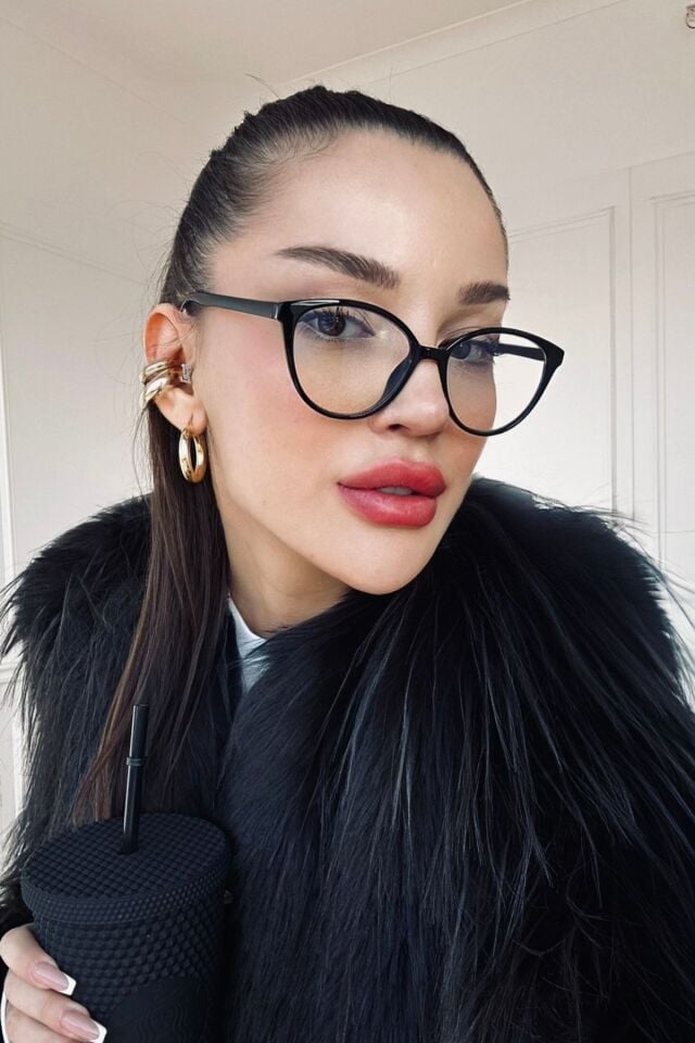 NORA CAT SİYAH ÇERÇEVE 90 Popüler Mavi Işık Korumalı Blue Block Şeffaf Ekran gözlüğü