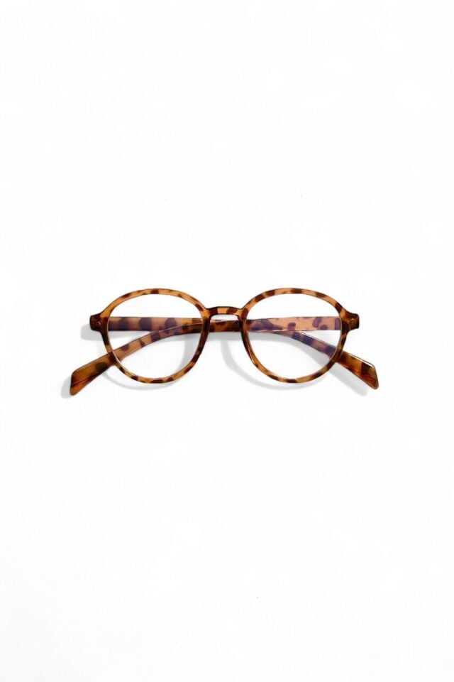 MİXO LEOPAR OVAL ÇERÇEVE Popüler Mavi Işık Korumalı Blue Block Şeffaf Ekran gözlüğü