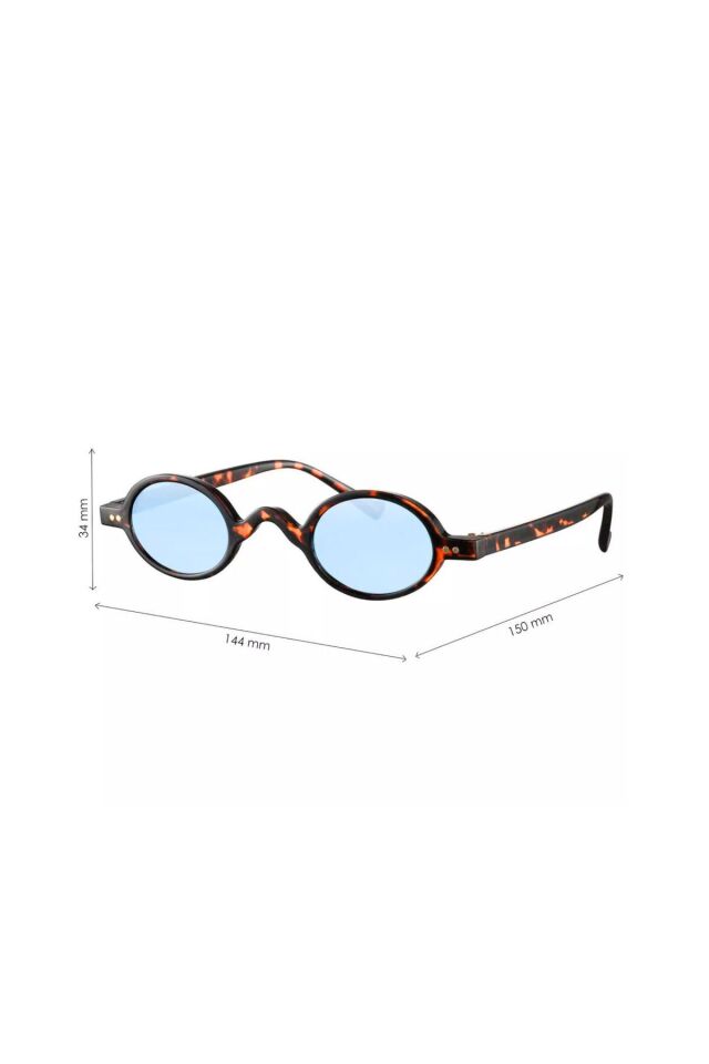 MİNO GÜNEŞ GÖZLÜĞÜ KÜÇÜK BOY OVAL MAVİ CAM MODERN YENİ SEZON REN EYEWEAR
