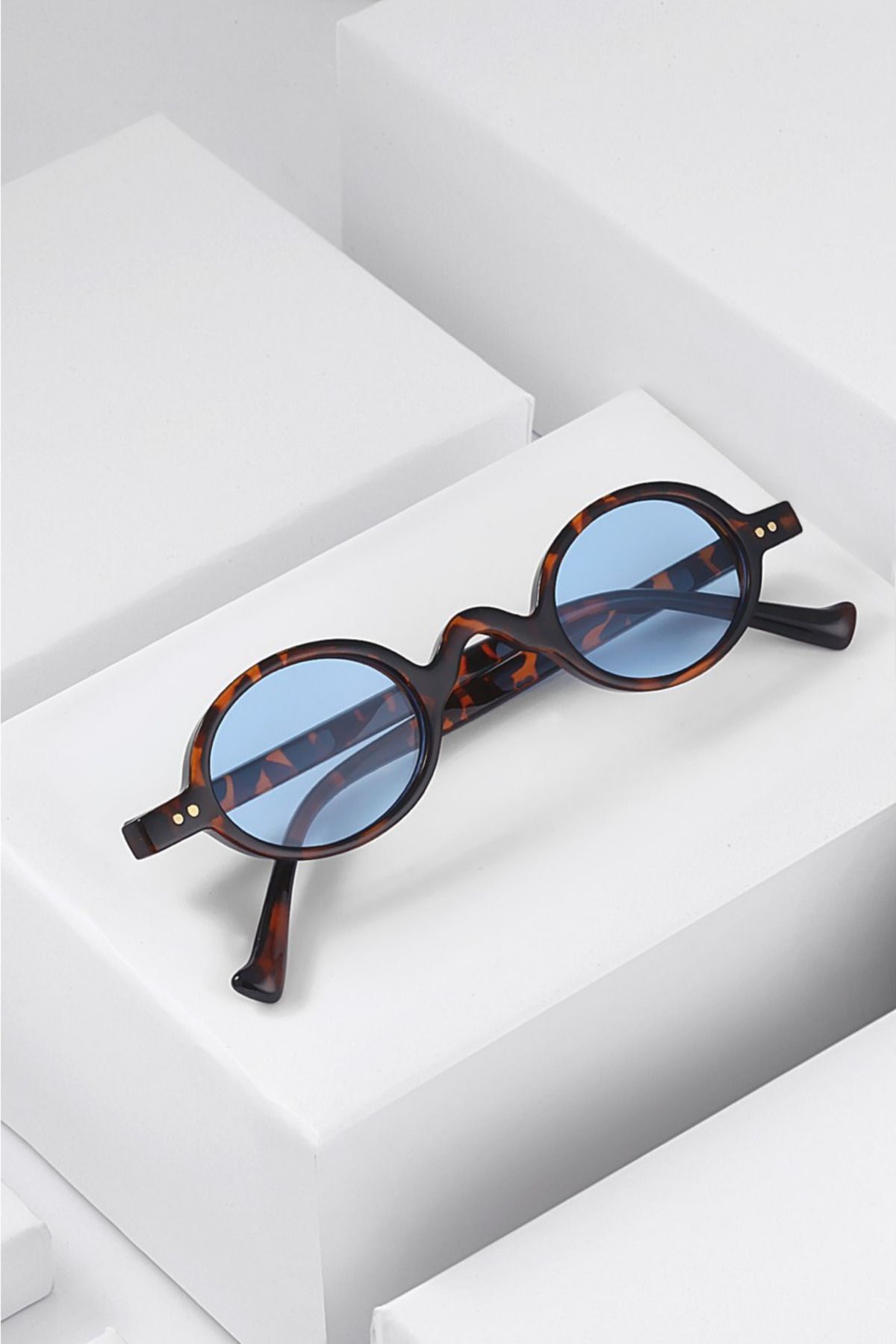 MİNO GÜNEŞ GÖZLÜĞÜ KÜÇÜK BOY OVAL MAVİ CAM MODERN YENİ SEZON REN EYEWEAR
