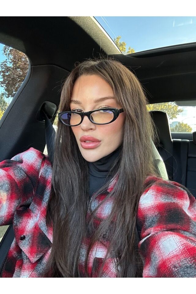 Loren Slim Tasarım Ince Siyah  Popüler Mavi ışık Korumalı Ekran Gözlüğü