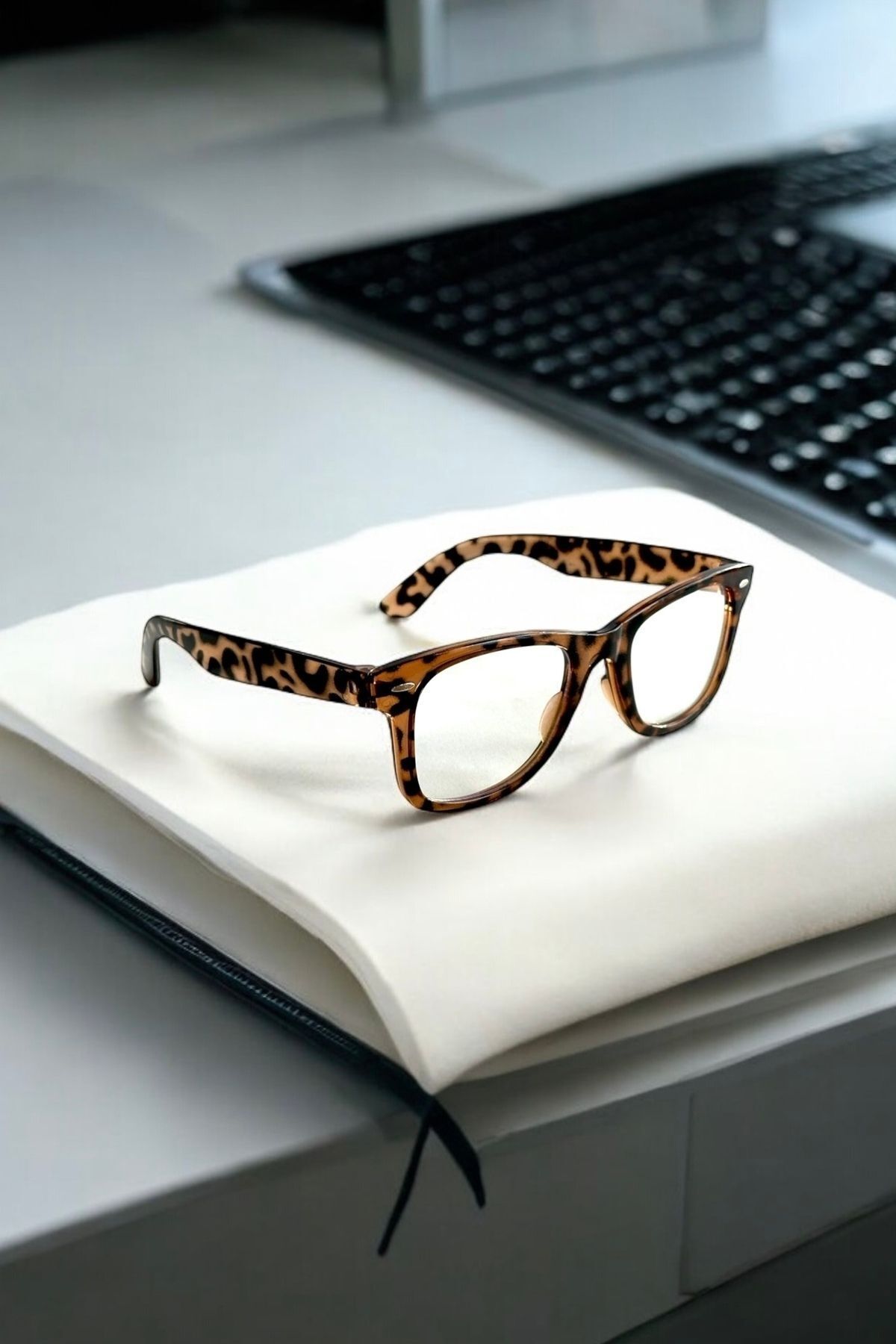 Unisex Çapraz Kesim Wayf Leopar Klasik Mavi Işık Korumalı Ekran Gözlüğü BLUE BLOCK