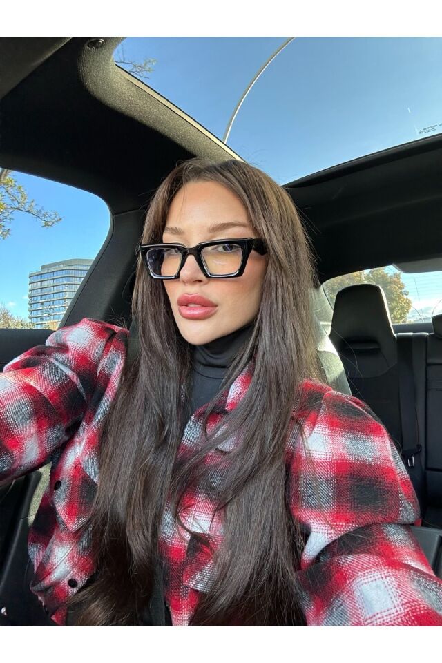 Debra Kalın Çerçeveli Popüler Mavi Işık Korumalı Blue Block Şeffaf Ekran Gözlüğü
