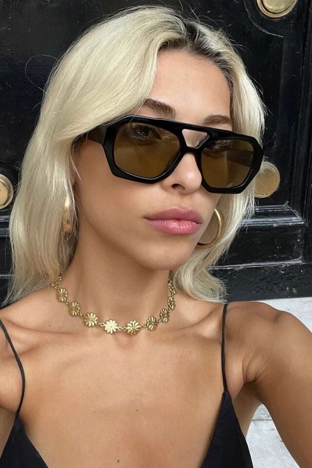 ALİNA GÜNEŞ GÖZLÜĞÜ RENKLİ CAM MODERN YENİ SEZON REN EYEWEAR