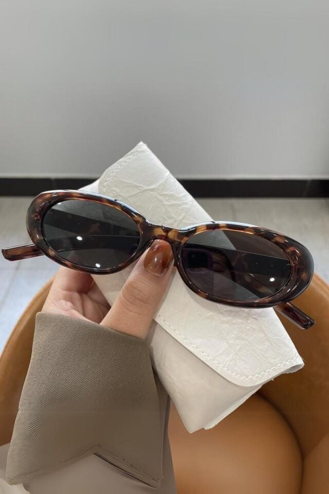 Cat Eye Leopar Vintage Model Oval Güneş Gözlüğü Retro / Ren Eyewear