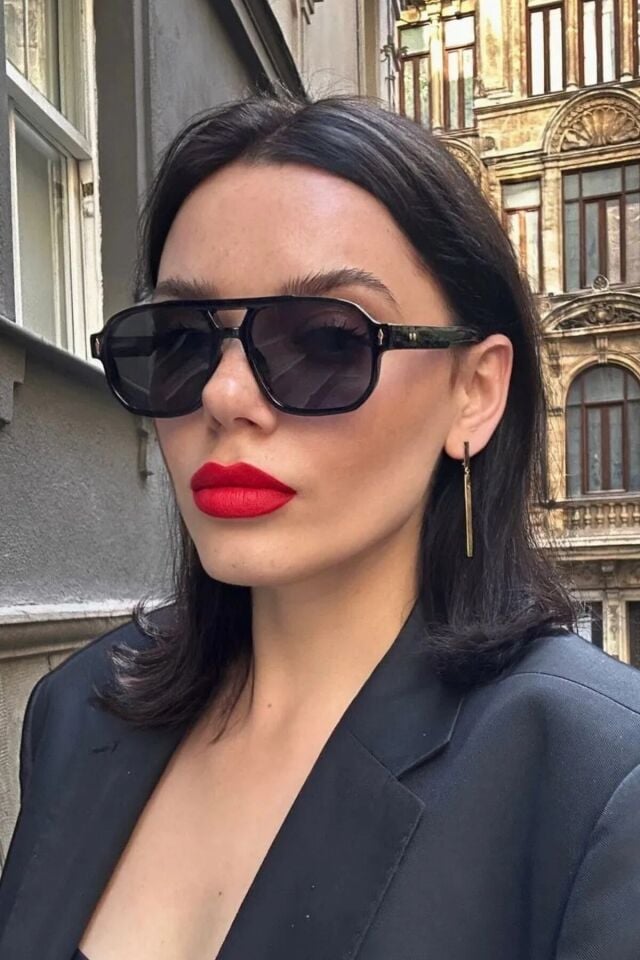 SHANE SİYAH KLASİK PİLOT MODEL ÇERÇEVELİ GÜNEŞ GÖZLÜĞÜ UNİSEX
