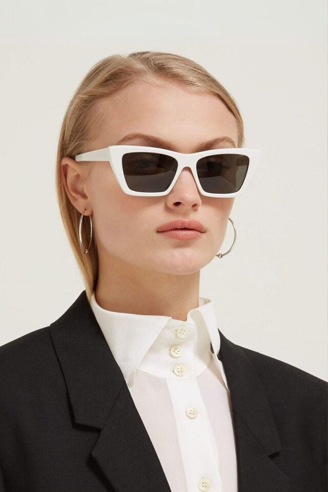 CİRO  BEYAZ GÜNEŞ GÖZLÜĞÜ  24 KADIN MODERN YENİ SEZON REN EYEWEAR
