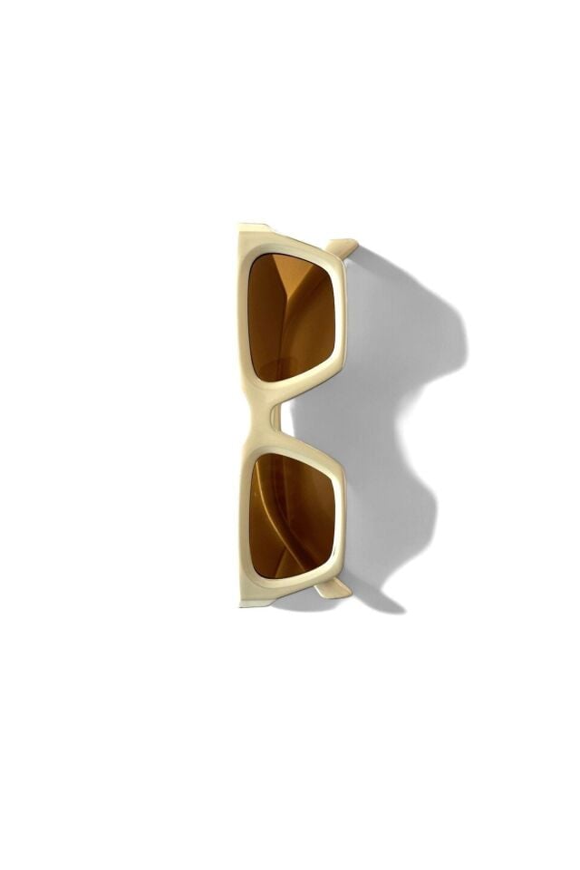 DEBRA GÜNEŞ GÖZLÜĞÜ KARE KAHVERENGİ CAM KREM RENK UNİSEX MODERN YENİ SEZON REN EYEWEAR
