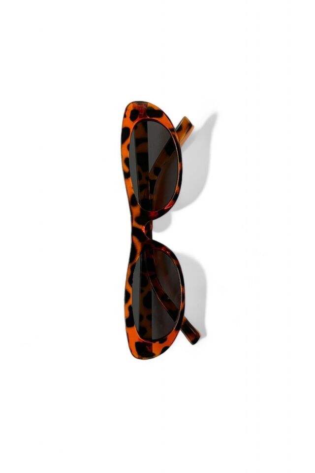 Laurent Slim Tasarım Ince Leopar Siyah Güneş Gözlüğü Popüler REN EYEWEAR