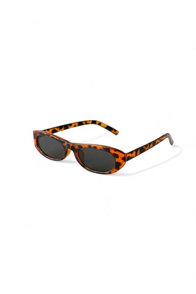 Laurent Slim Tasarım Ince Leopar Siyah Güneş Gözlüğü Popüler REN EYEWEAR