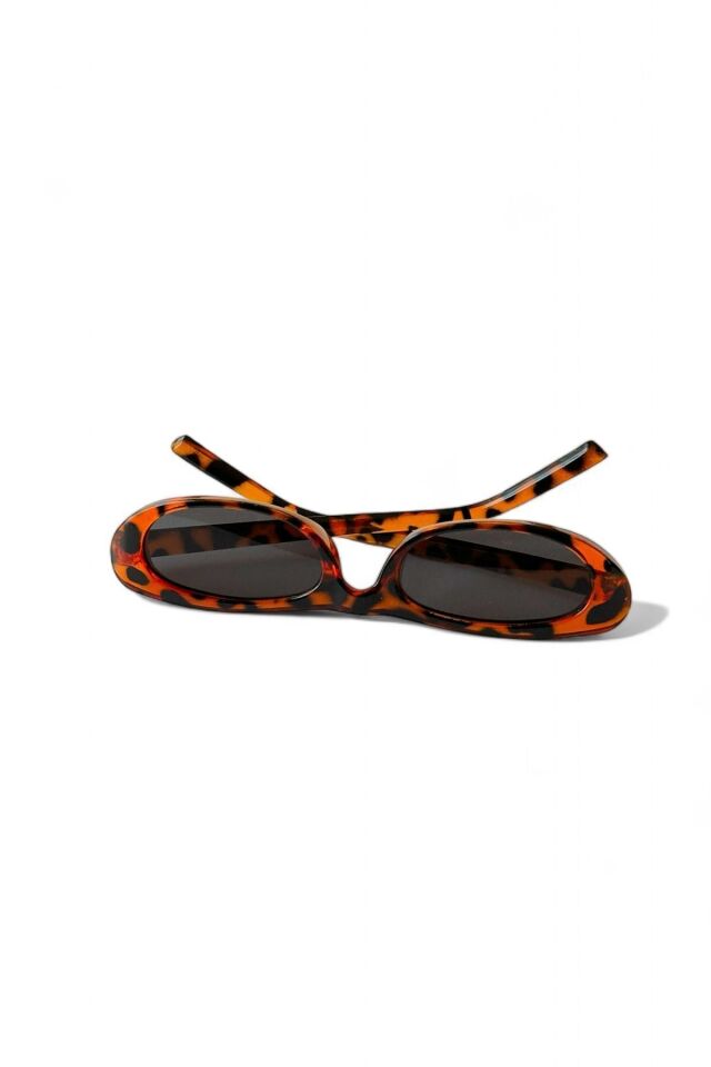 Laurent Slim Tasarım Ince Leopar Siyah Güneş Gözlüğü Popüler REN EYEWEAR