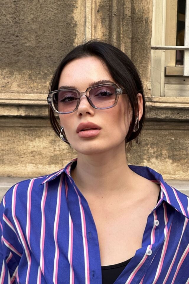 LAYLA ŞEFFAF  ÇERÇEVELİ MODERN DEGRADE CAMLI GÜNEŞ GÖZLÜĞÜ  2024 YENİ SEZON/ REN EYEWEAR