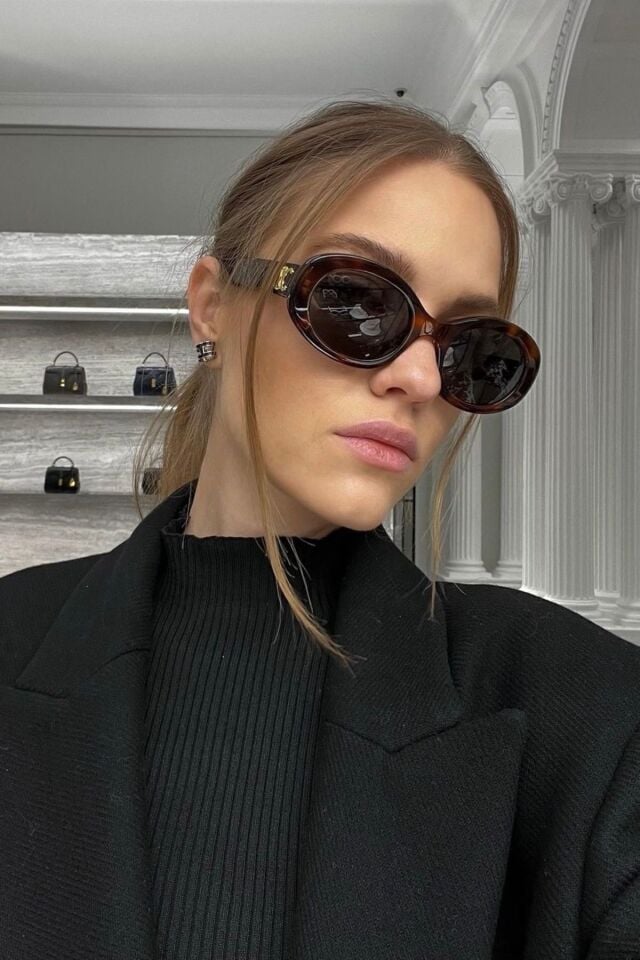 LUNAS  LEOPAR GÜNEŞ GÖZLÜĞÜ OVAL 2024 YENİ SEZON POPÜLER uv400 / REN EYEWEAR