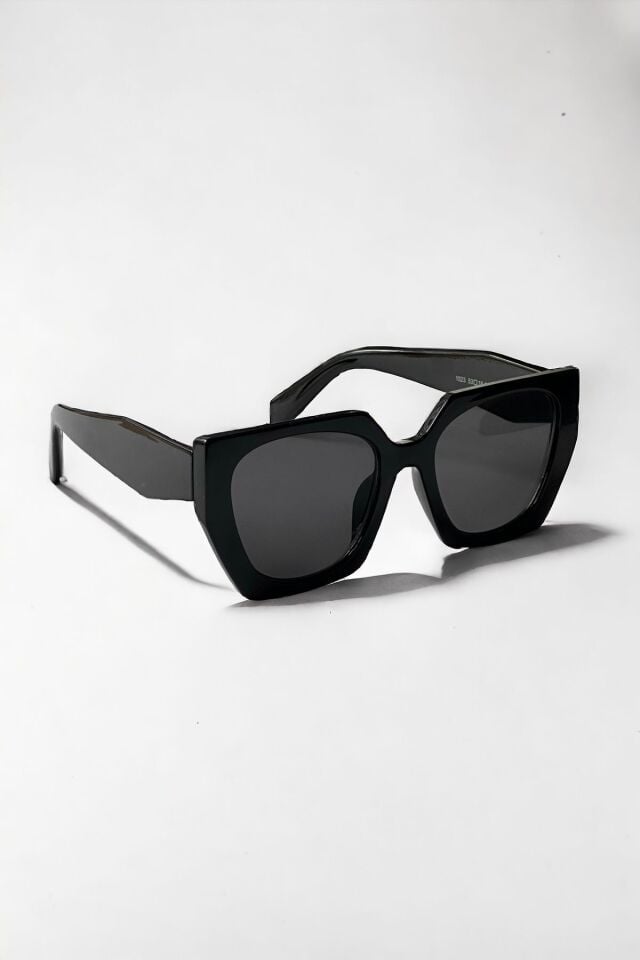 Pr Gina 2024 Büyük Boy Tasarım Full Siyah Kadın Güneş Gözlüğü / Ren Eyewear