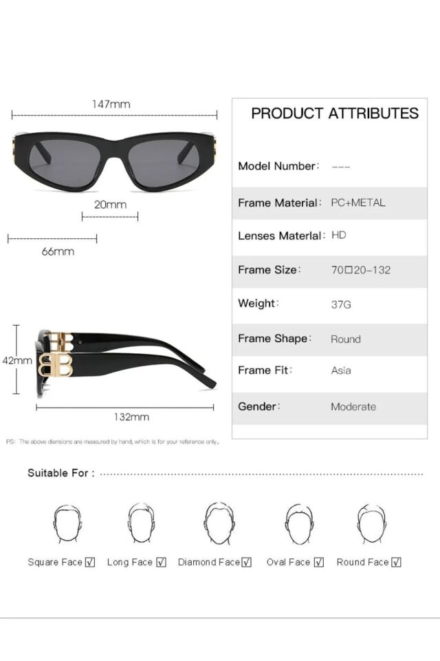 COOL BB CAT AKSESUARLI SİYAH CAM KADIN GÜNEŞ GÖZLÜĞÜ / REN EYEWEAR