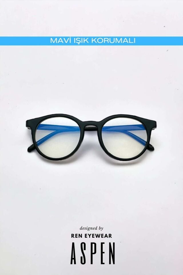 ASPEN KLASİK YUVARLAK OVAL MAVİ IŞIK KORUMALI GÖZLÜK BLUE BLOCK / REN EYEWEAR