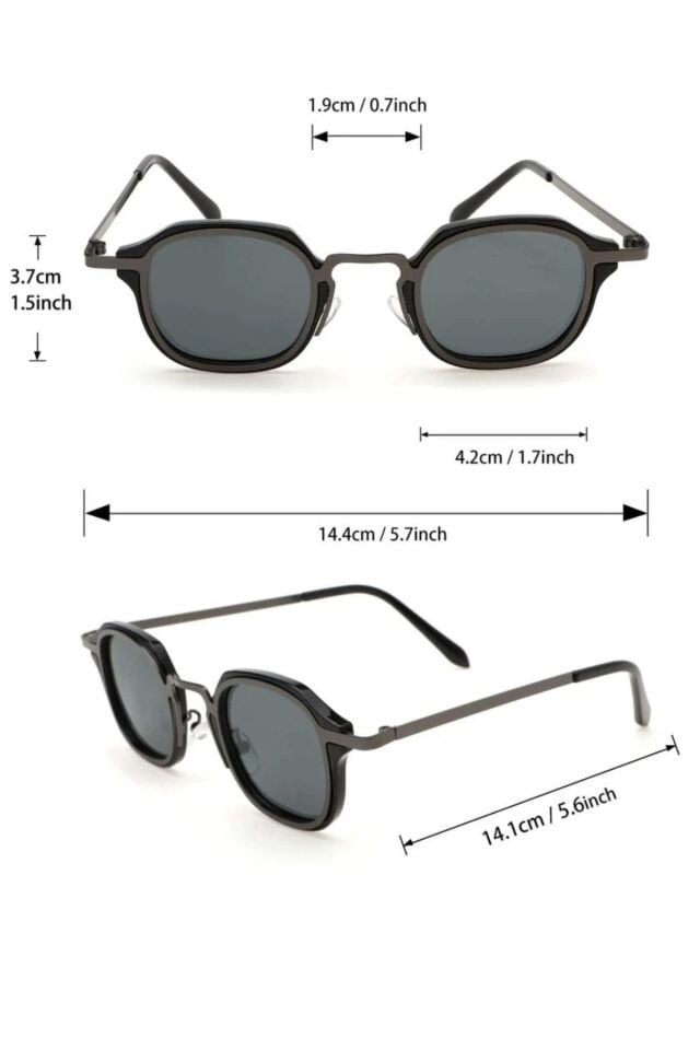 Angel Square KARE SİYAH ÇERÇEVE Güneş Gözlüğü Unisex / REN EYEWEAR