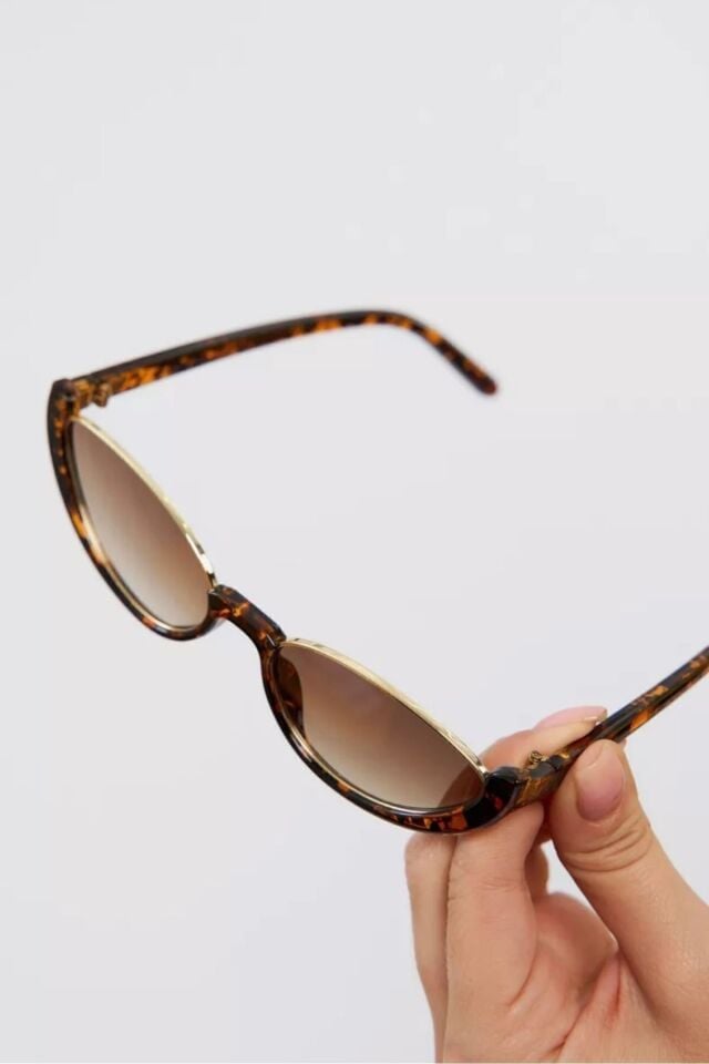 Tina Cat Eye Güneş Gözlüğü Kadın Leopar Çerçeve /reneyewear