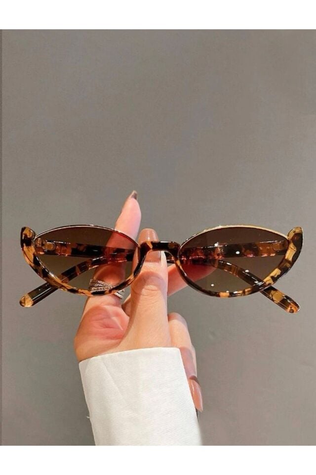 Tina Cat Eye Güneş Gözlüğü Kadın Leopar Çerçeve /reneyewear