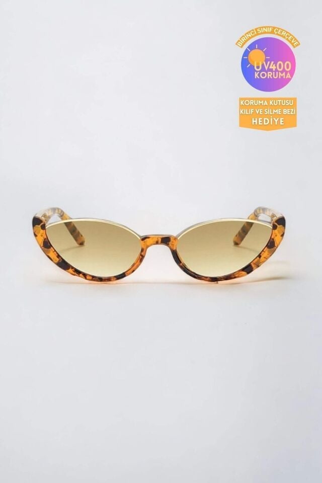 Tina Cat Eye Güneş Gözlüğü Kadın Leopar Çerçeve /reneyewear
