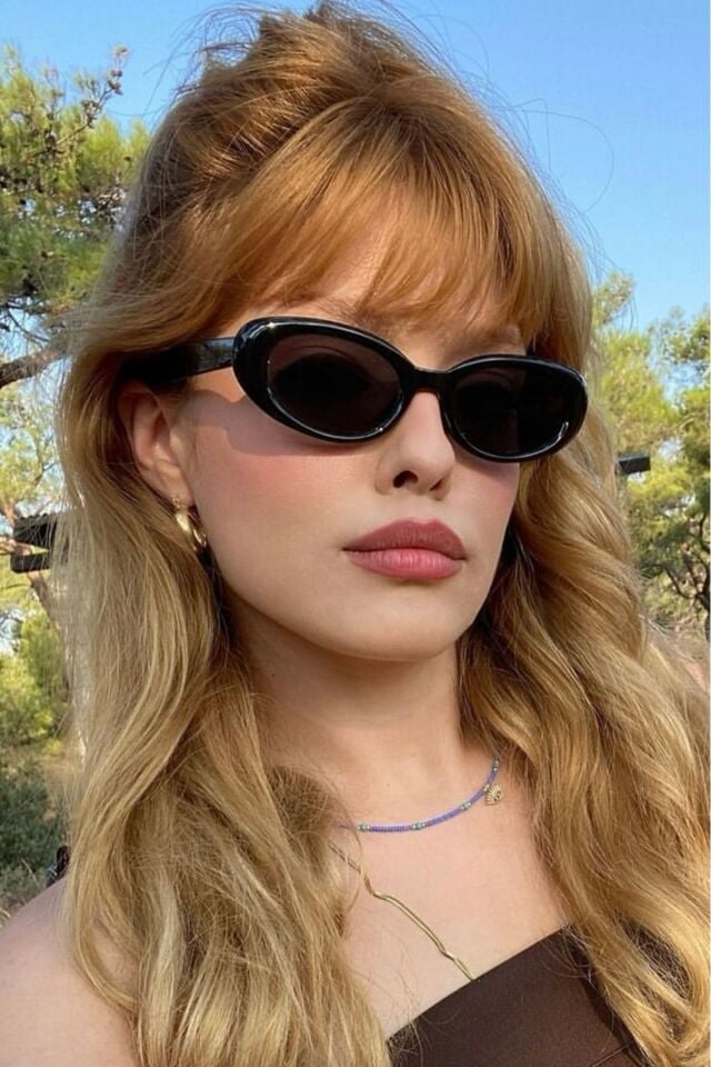 Cat Eye Vintage Model Oval Güneş Gözlüğü Retro /