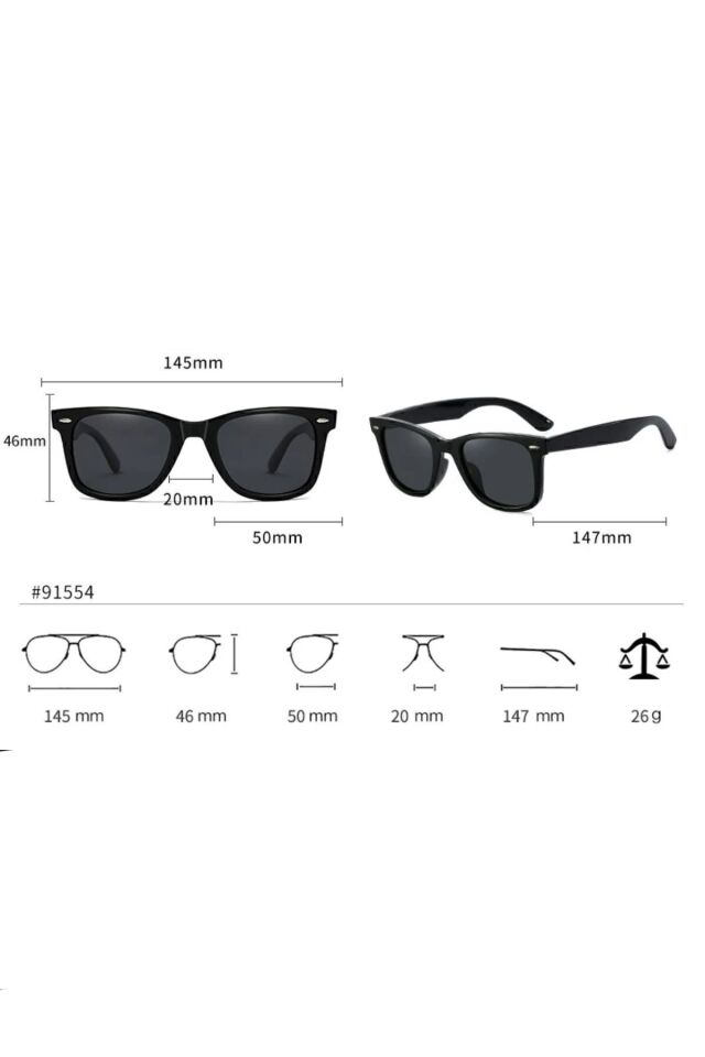 Unisex Çapraz Kesim Wayf Parlak Klasik Güneş Gözlüğü / Ren Eyewear