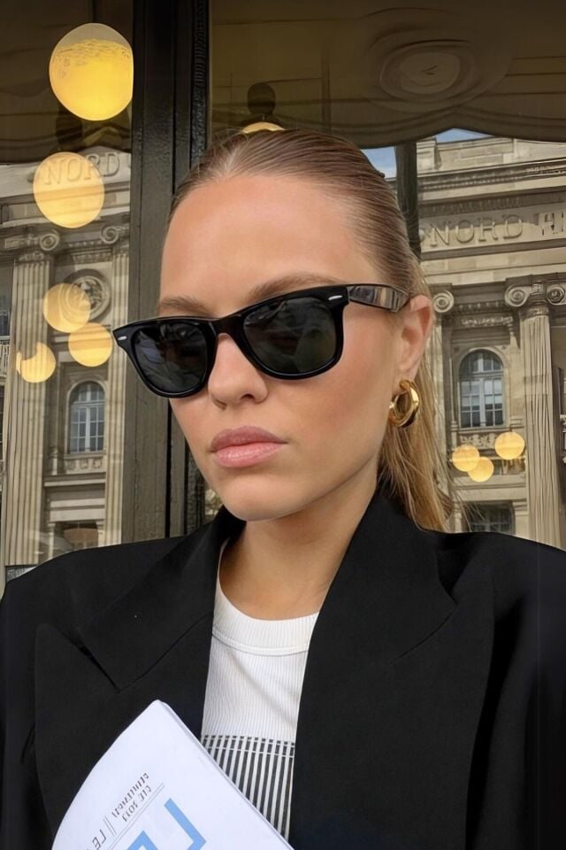 Unisex Çapraz Kesim Wayf Parlak Klasik Güneş Gözlüğü / Ren Eyewear