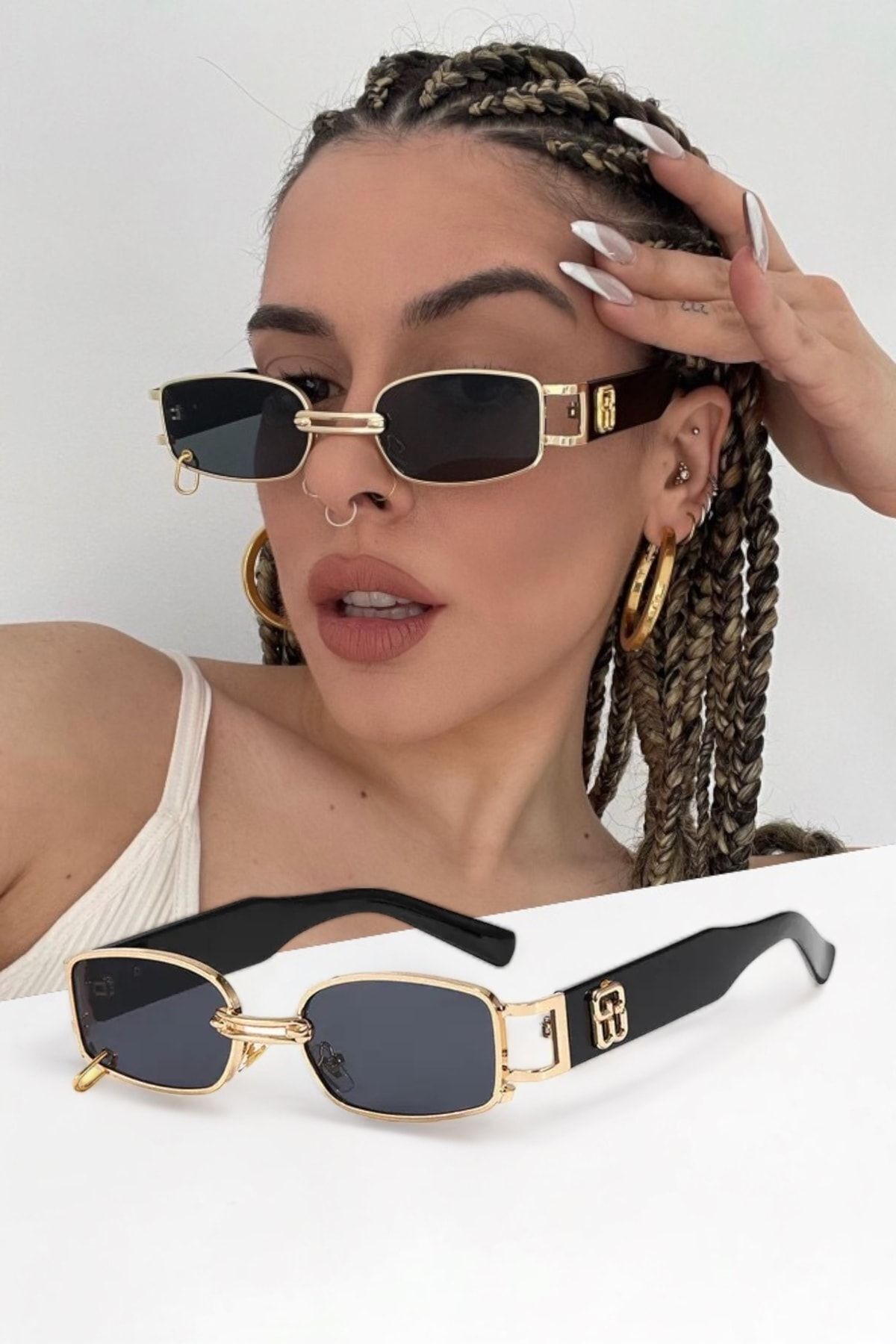 Coolandbetter Cupely Piercingli Güneş Gözlüğü Popüler