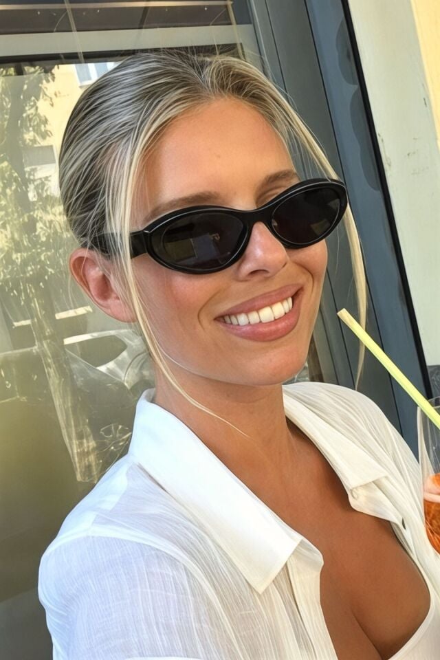 PR Alessi Zarif & Şık Kadın Cat Eye Güneş Gözlüğü – UV400 Koruma, Retro Vintage Stil / REN EYEWEAR