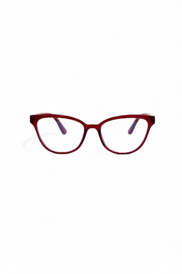 Harmony Vision BORDO Cat Eye Formlu Mavi Işık Korumalı Kadın Gözlük Popüler Şeffaf Ekran Gözlüğü