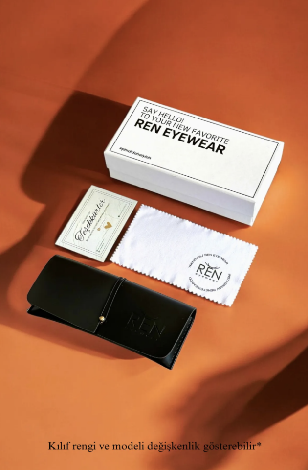 Ovelle Kadın Siyah Oval Güneş Gözlüğü – Aksesuar Detaylı Modern Tasarım UV400