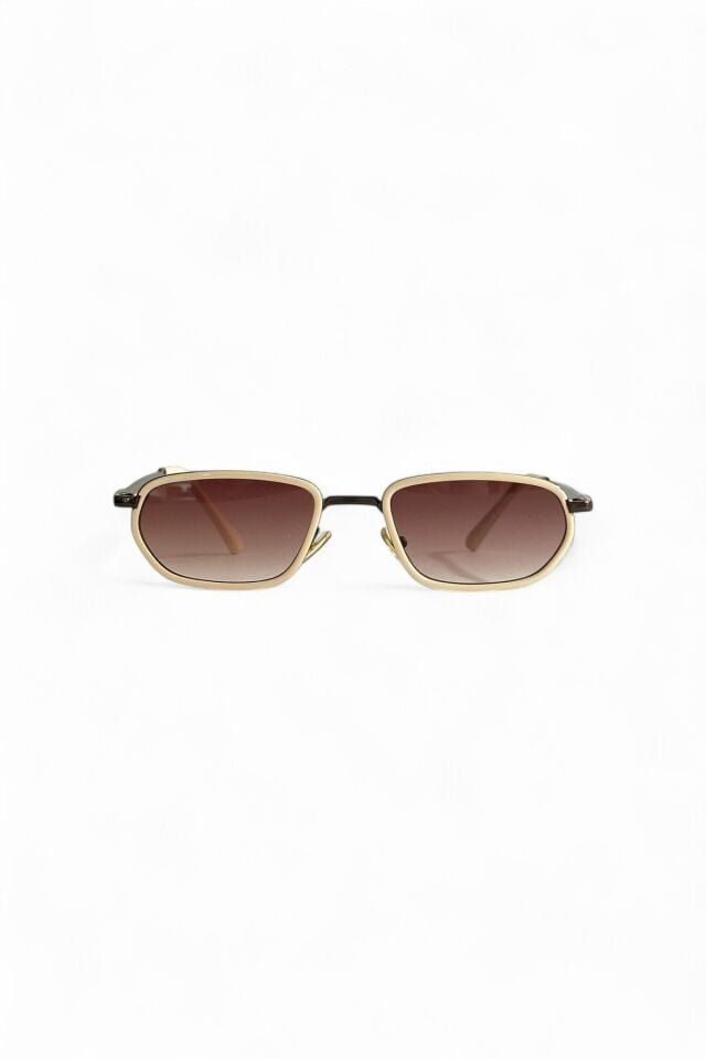 LUXEN Edge – UV400 Korumalı Metal Saplı Dikdörtgen Unisex Güneş Gözlüğü POPÜLER / REN EYEWEAR