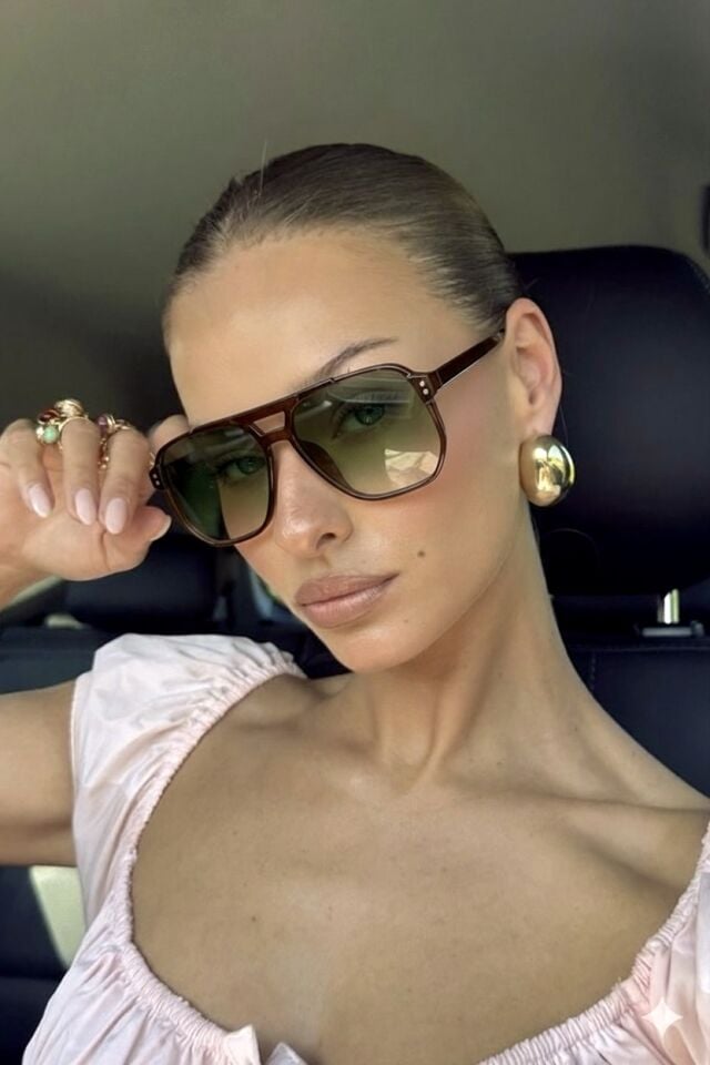 Jase Dikdörtgen Degrade Güneş Gözlüğü Unisex /