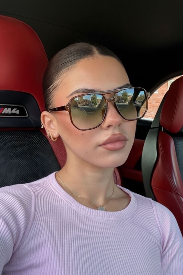 Jase Dikdörtgen Degrade Güneş Gözlüğü Unisex /