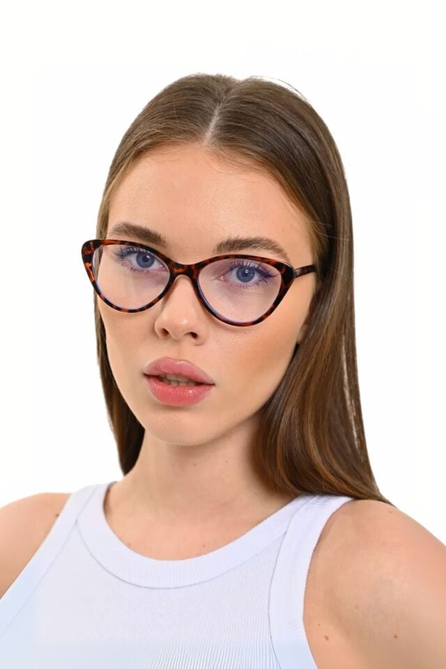 VERONA CAT SİYAH ÇERÇEVE küçük boy Popüler Mavi Işık Korumalı Blue Block Şeffaf Ekran gözlüğü 2025