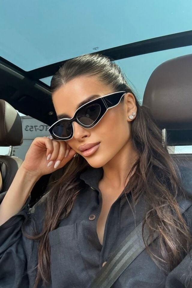 REN Boldline Kalın Çerçeveli Kedi Gözü Kadın Güneş Gözlüğü | UV400, Kontrast Kontur