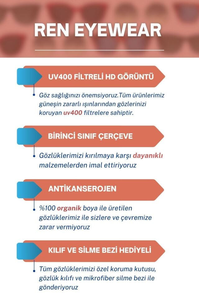 Premium Miniframe Küçük Boy Dikdörtgen Güneş Gözlüğü | Asetat dayanıklı çerçeve | UV400 %100 Koruma