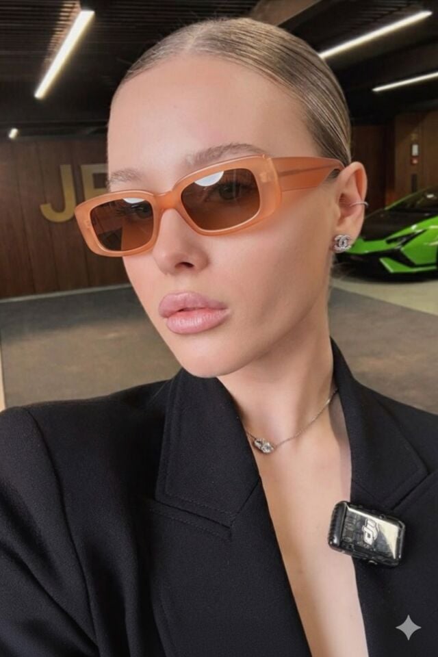 Premium Miniframe Küçük Boy Dikdörtgen Güneş Gözlüğü | Asetat dayanıklı çerçeve | UV400 %100 Koruma