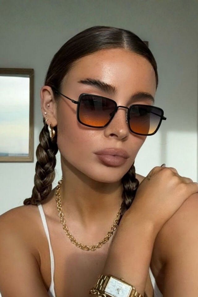 SWEEP UV400 Koruma, gerçek metal çerçeve kadın erkek Güneş Gözlüğü pinterest