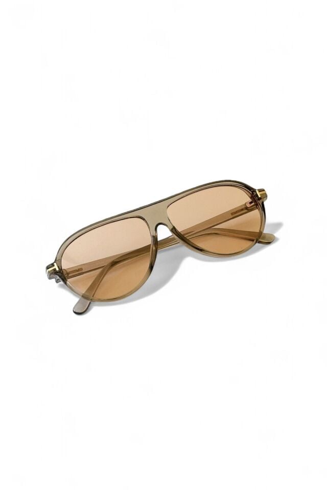 REN Sepia Air Unisex kahverenkli Pilot Güneş Gözlüğü | UV400 Koruma Nude