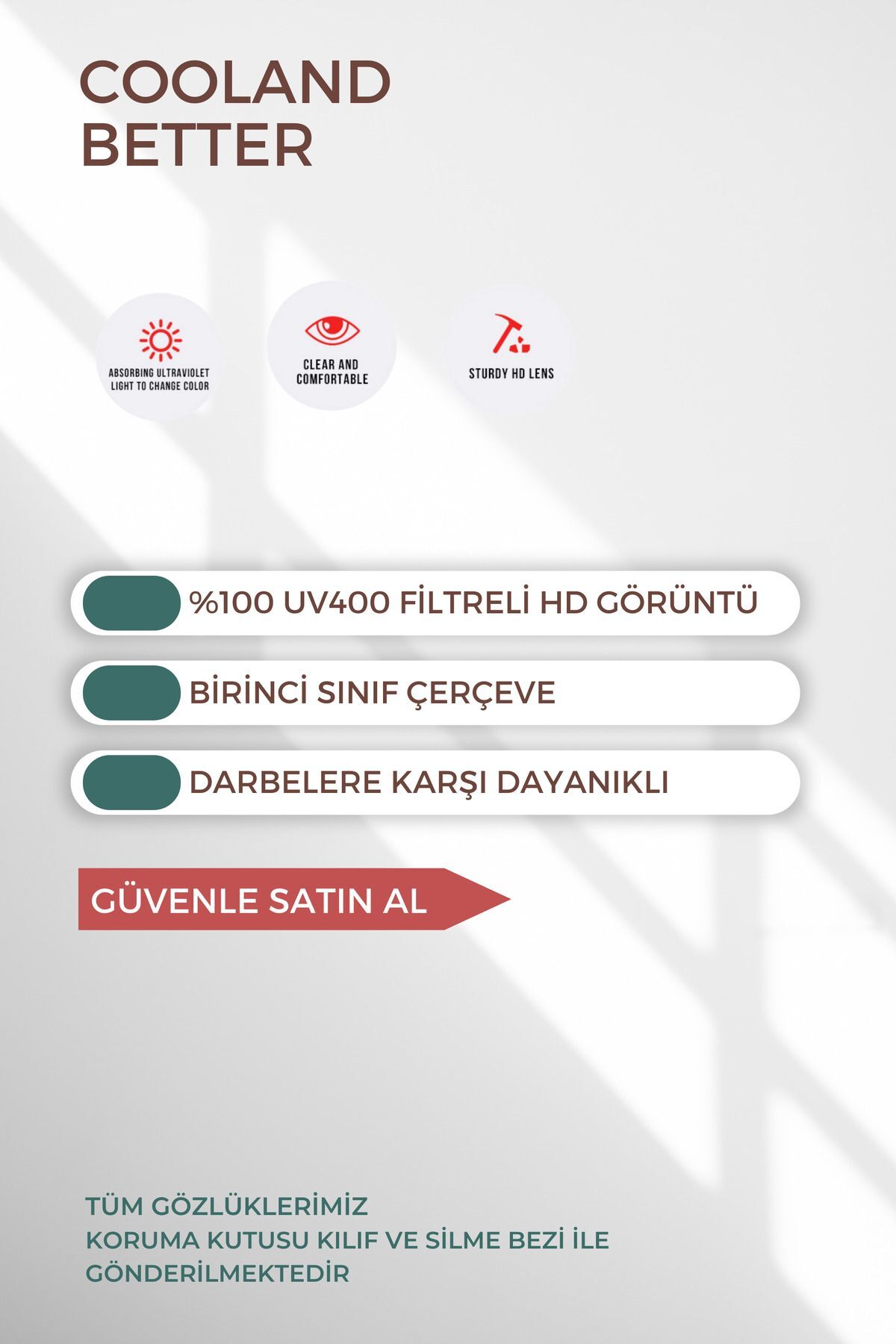 GALVİN  SİYAH KARE YENİ SEZON COOL ERKEK GÜNEŞ GÖZLÜĞÜ