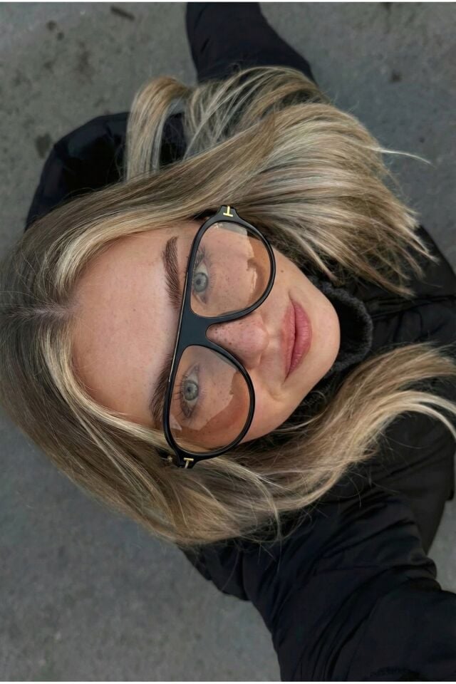 Sepia Air Unisex Siyah Çerçeve Nude camlı Pilot Güneş Gözlüğü | UV400 Koruma